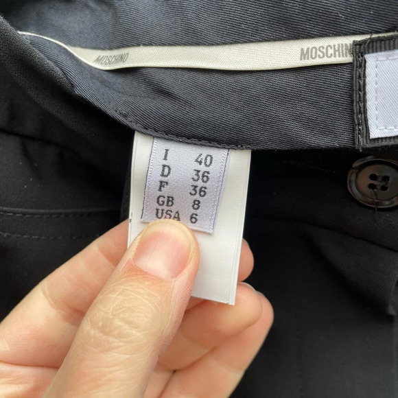 Moschino  Black Slim Pants with Pearl Embellished Details, size 6 - Picture 13 of 13